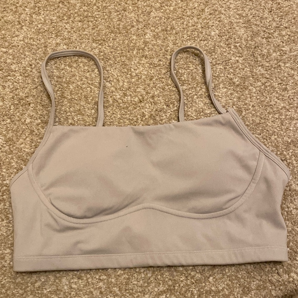 Grey sports bra